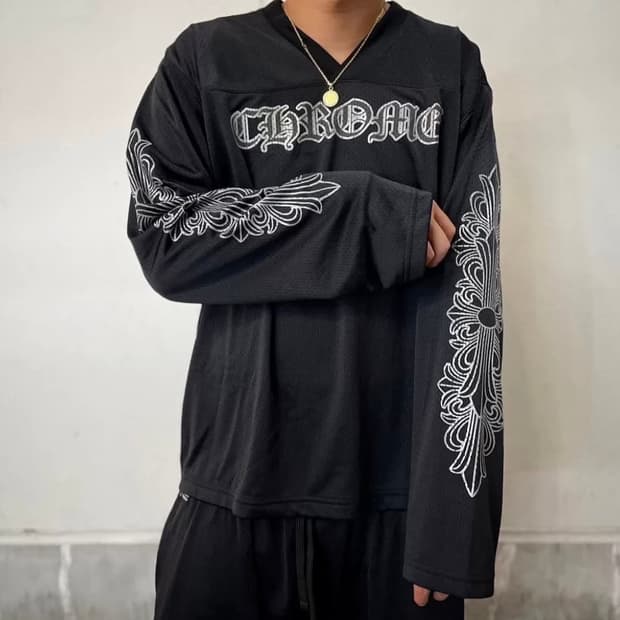 [L] 크롬하츠 메쉬 롱슬리브 져지