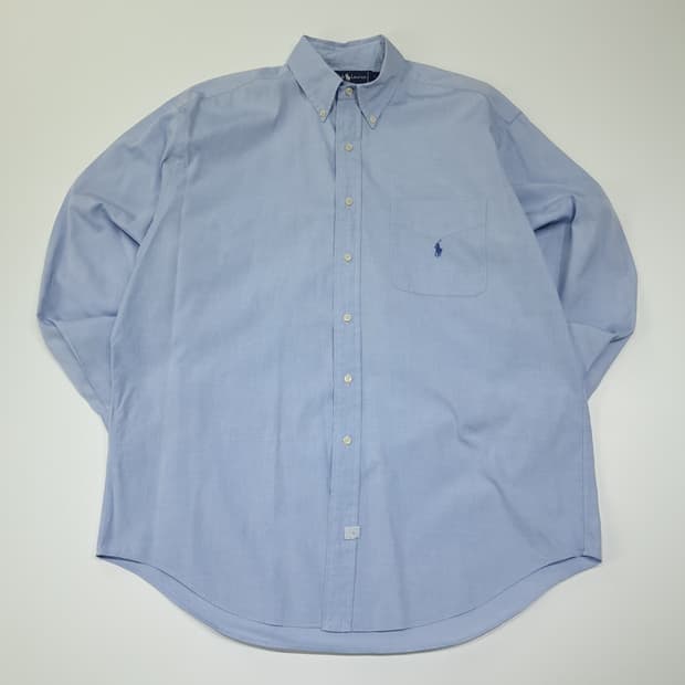CL241L 폴로 90s 말레이시아판 옥스포드 라이트 블루 셔츠 남방 L