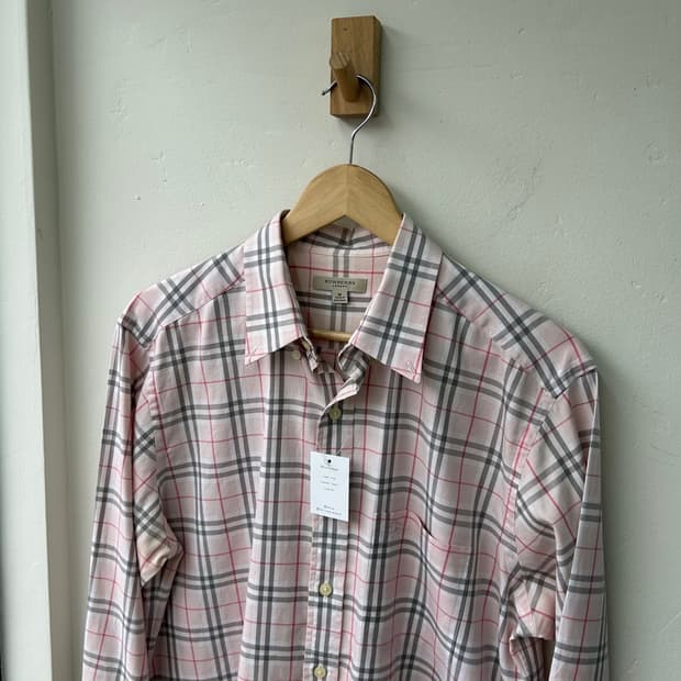 15978 - 버버리 핑크 체크 셔츠