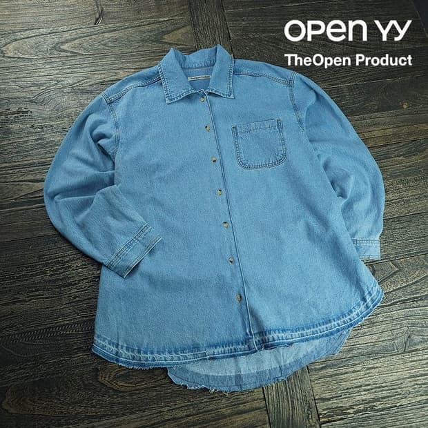 [더오픈프로덕트 오픈YY] 오버사이즈 데님 셔츠 M20608