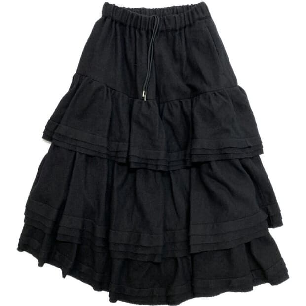 24aw 느와케이니노미야 꼼데가르송 축융울 프릴 스커트 s