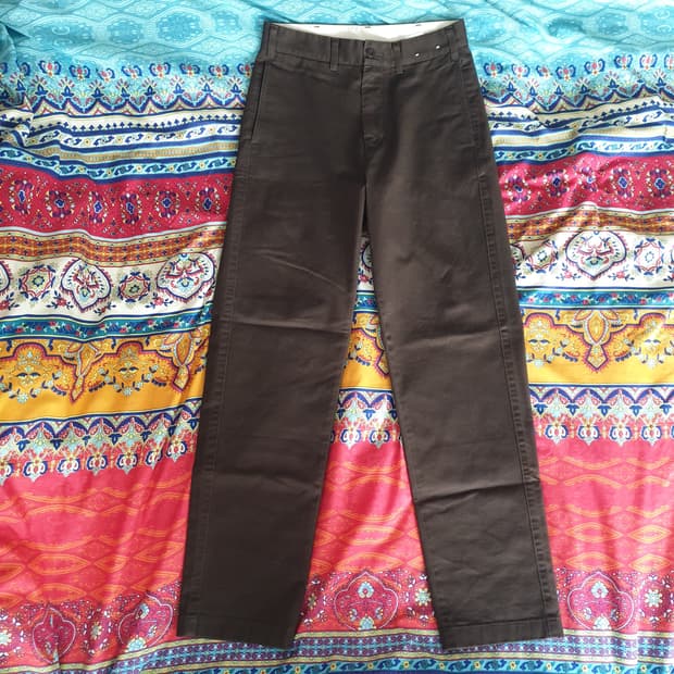 유니클로 스트레이트 치노팬츠 38 다크브라운