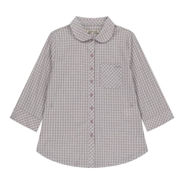 코이세이오 ROUND COLLAR CAPRI SHIRT ASH PINK
