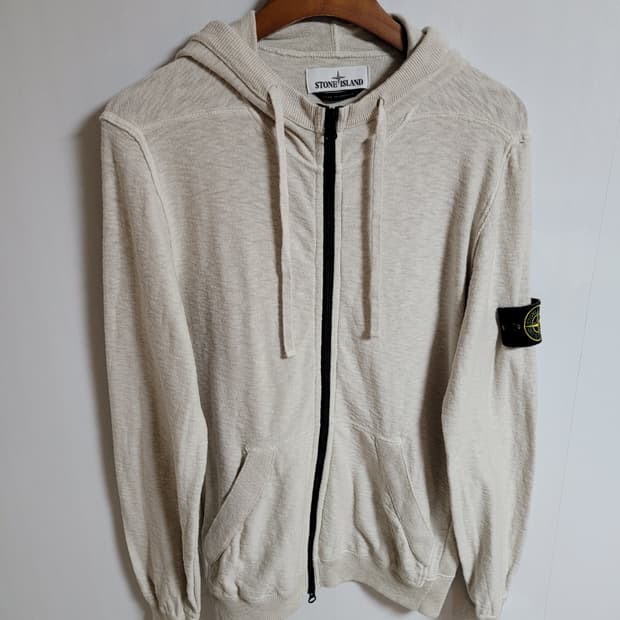 스톤아일랜드 로고와펜 후드집업 M