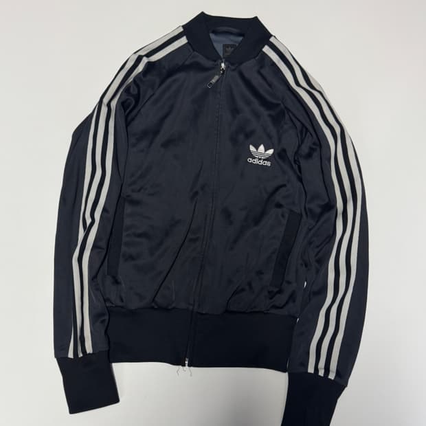 여성 아디다스 올드스쿨 삼선 블루종 져지 트랙탑 S