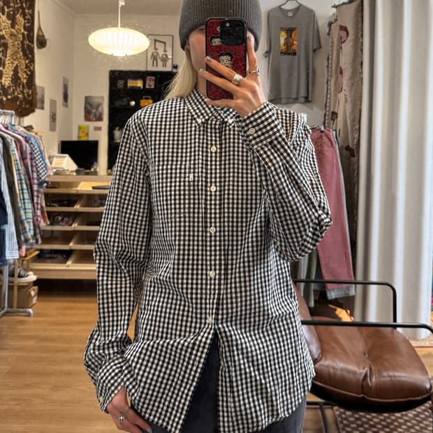 LEVIS 리바이스 블랙앤화이트 체크 셔츠