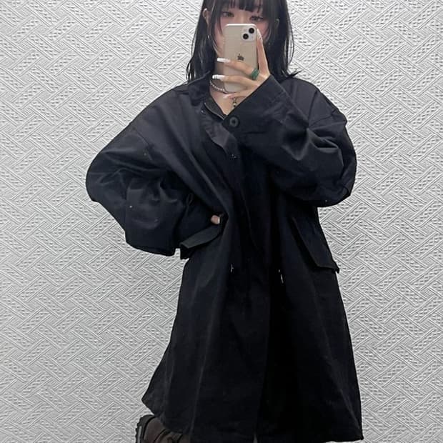 라퍼지스토어 캐주얼 피쉬테일 오버핏 롱 야상 자켓 M C10833