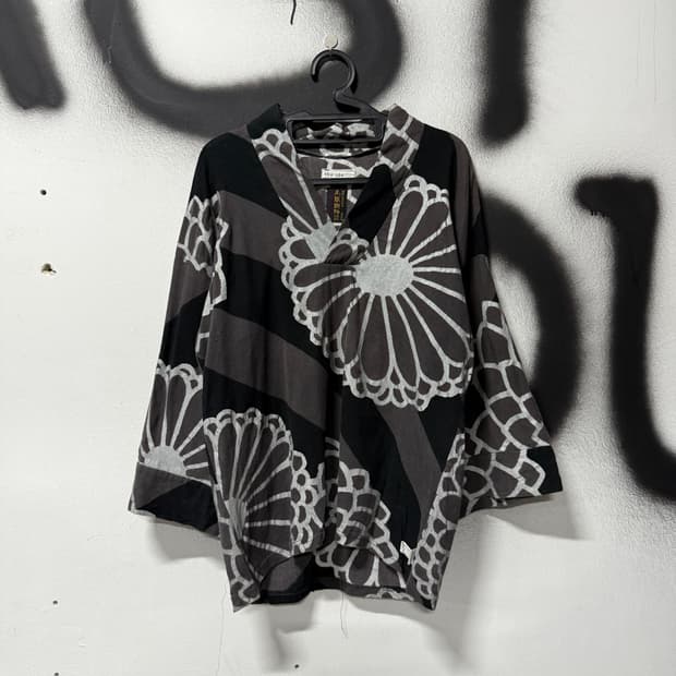 SOUSOU 빈티지 오리엔탈 치파오 무드 한텐 티셔츠