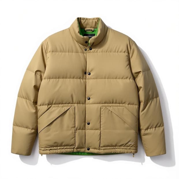 Stussy 스투시 패디드 다운 점퍼 패딩 베이지 그린 S