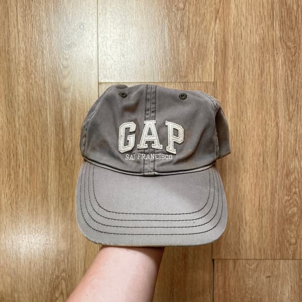 택포) 갭 gap 선페이드 빈티지 볼캡 모자 (레더 스트랩)