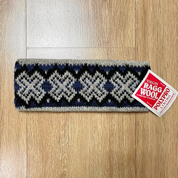 택포) 90s Made USA 빈티지 패턴 울 니트 헤드밴드 헤어밴드