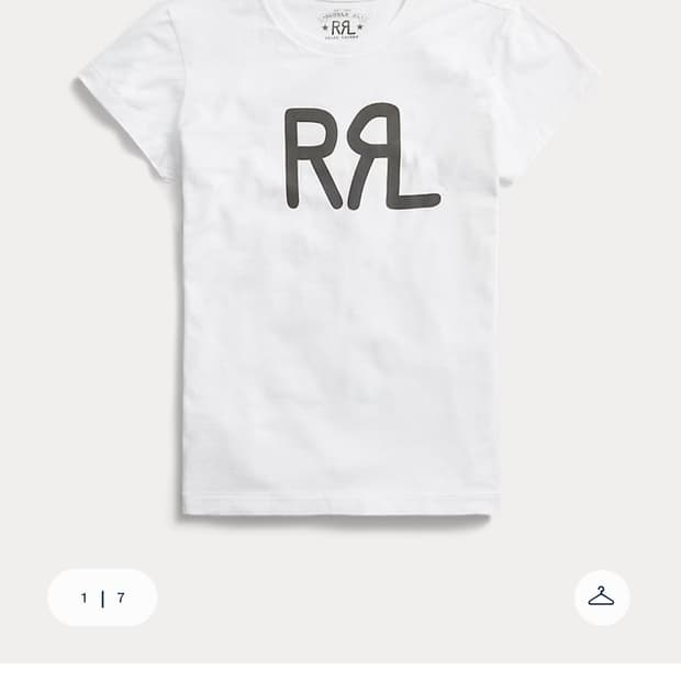 더블알엘 RRL 로고 코튼 저지 티 사이즈 2 구해요