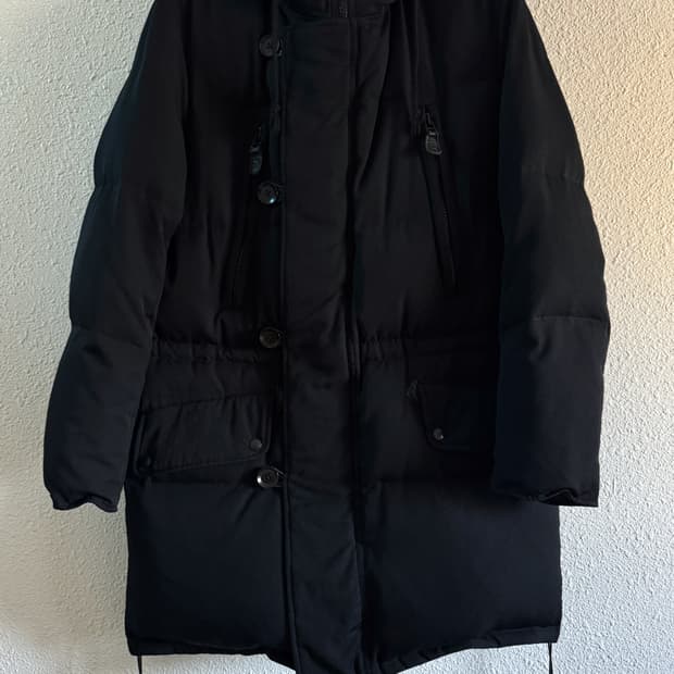 요지야마모토 뿌르옴므 울 다운 코트