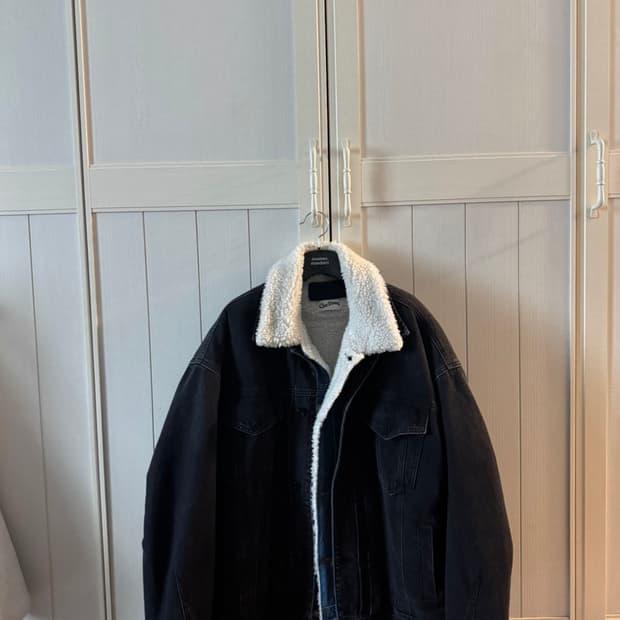 준지 데님 쉐르파 자켓