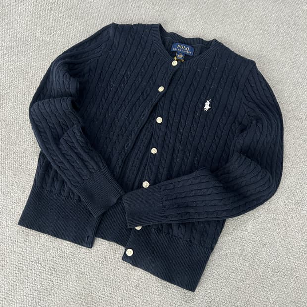 폴로 네이비 아동용 가디건 