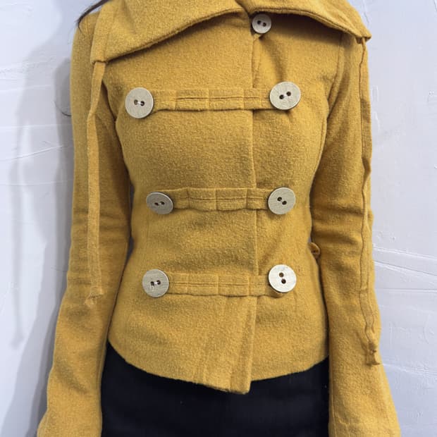 button wool jacket