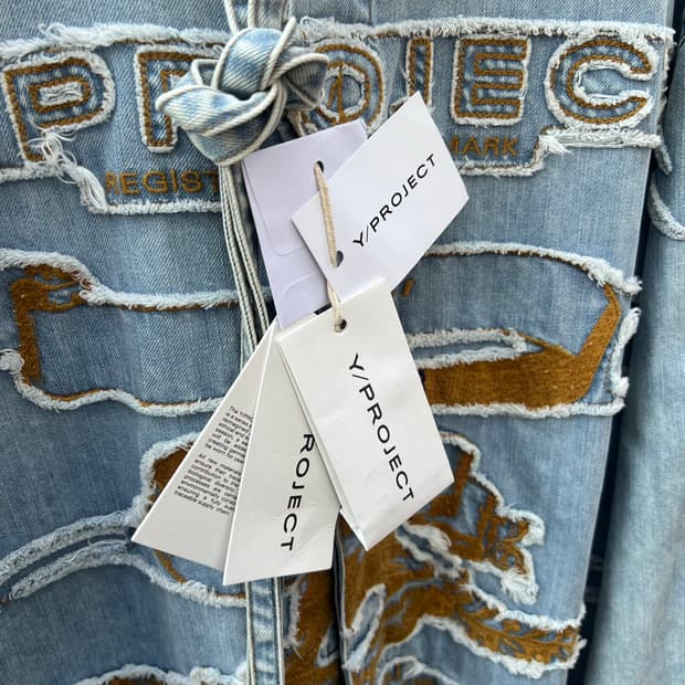 와이프로젝트 로고 엠브로이드 로브코트/원피스/트렌치