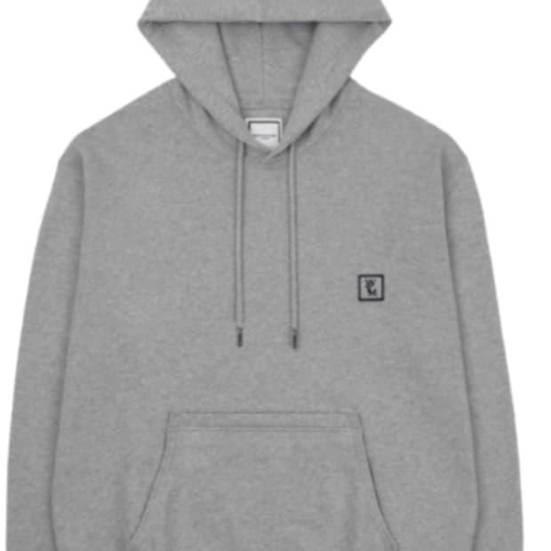 우영미 22FW 그레이 코튼 후드티
