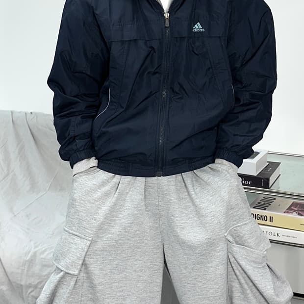 아디다스 올드스쿨 네이비 바람막이 95