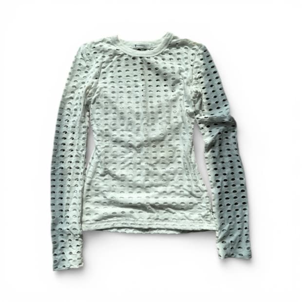 알렉산더왕 펀칭 화이트 티셔츠