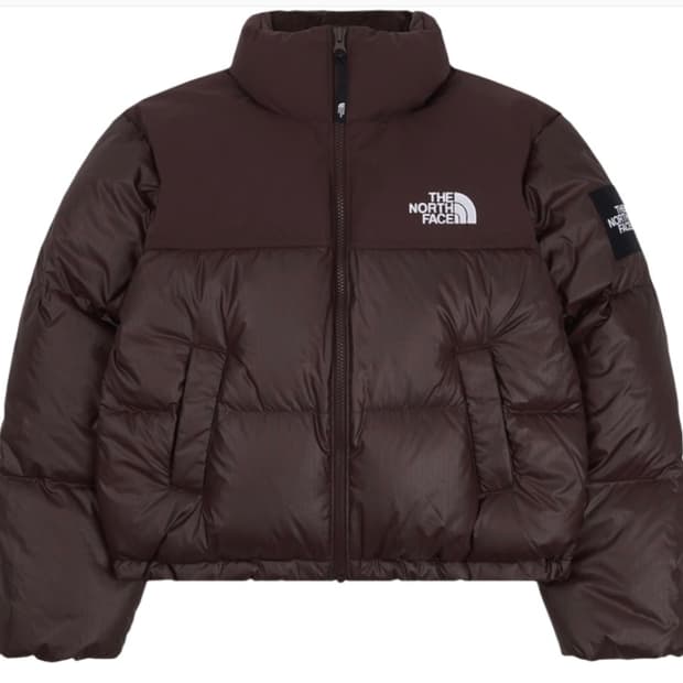 (W) 노스페이스 화이트 라벨 노벨티 눕시 다운 자켓 코코아 브라운