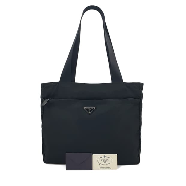 프라다 삼각로고 리나일론 블랙 숄더백