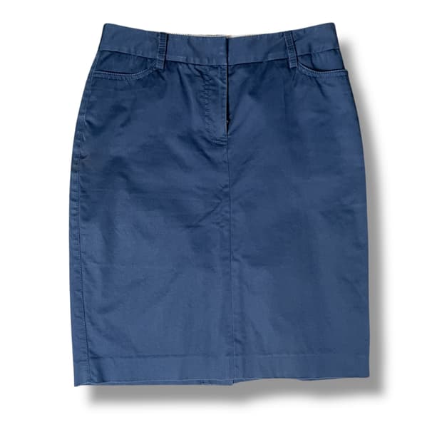 (28) 타미힐피거 미니로고 네이비 트임 면 스커트 2
