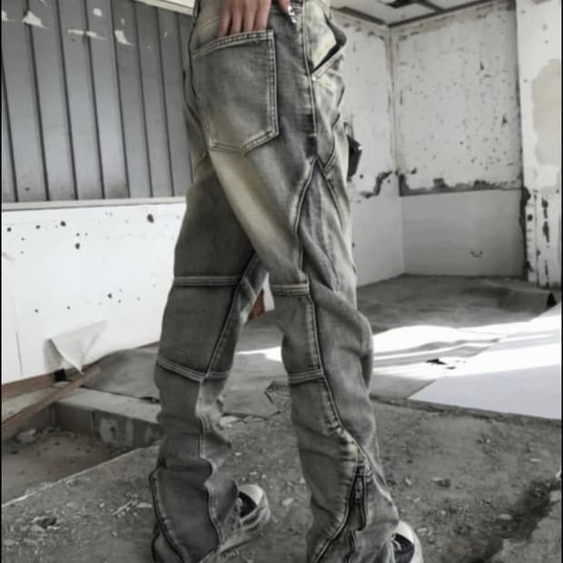 쿄이 GRIND ZIP CARGO PT (BLUE) 데님 팬츠