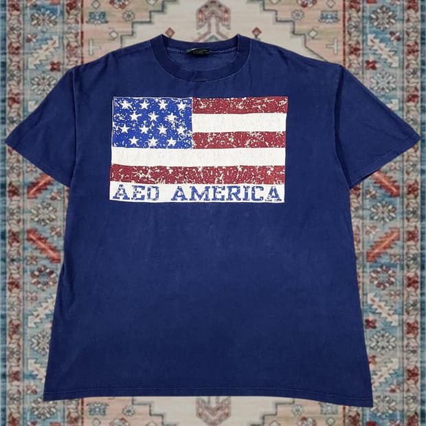 90s Made in USA 아메리칸 이글 성조기 티셔츠 XL