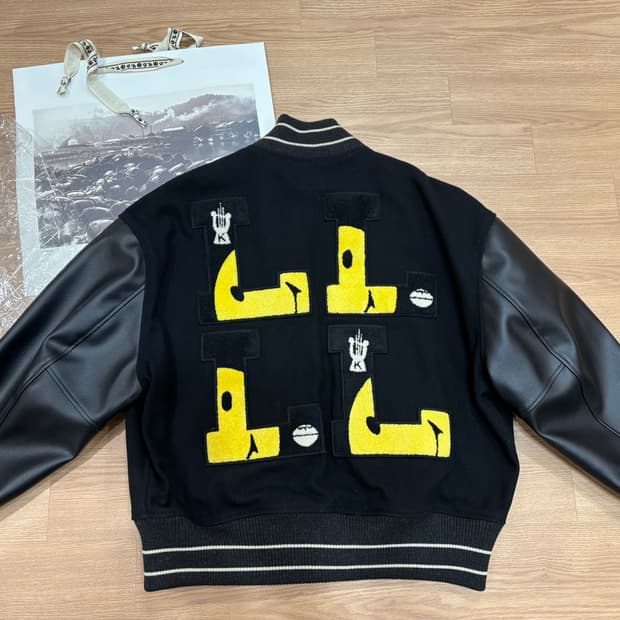 KAPITAL 캐피탈 40s L-Five 울 바시티 자켓 블랙 3size