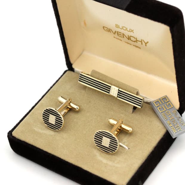 지방시 A+등급 5.1cm 남자 명품 타이바 커프스 빈티지 세트