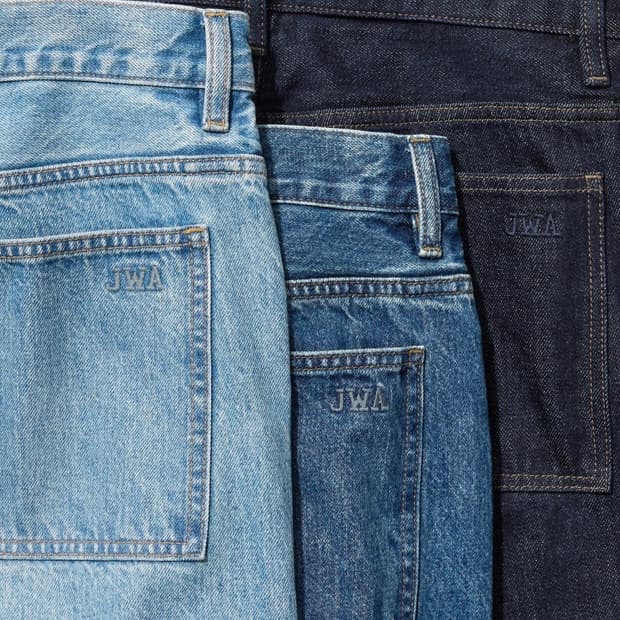 유니클로 jw앤더슨 jwa 스트레이트진 검정