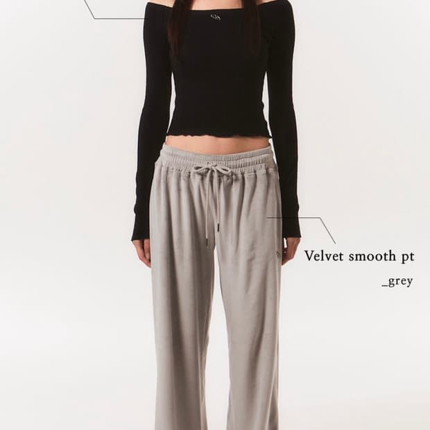 체리퀴리 벨벳 팬츠