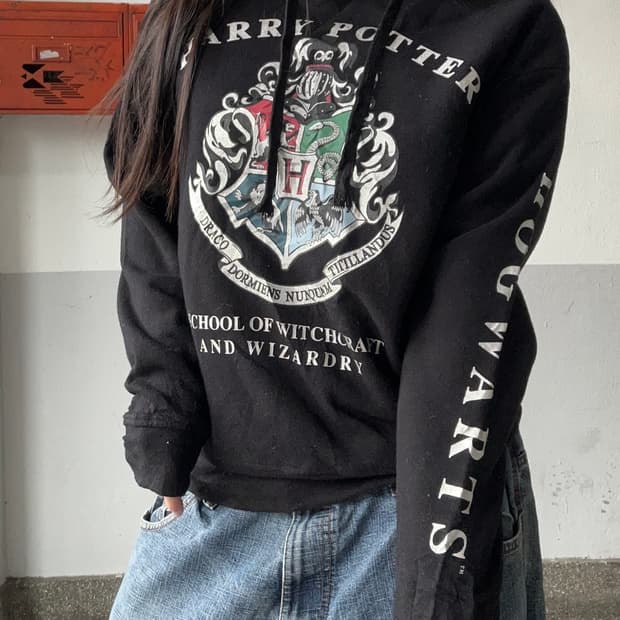 00s 빈티지 해리포터 프린팅 후디