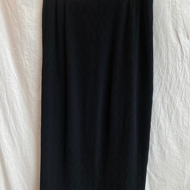 BELLEBALARD블랙플리츠밴딩스커트(L)/ 10860 