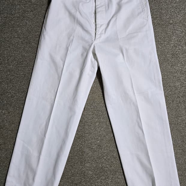 타임원클로딩 엣라코 워크팬츠 32 화이트 트라우저 부처프로덕츠 Timew