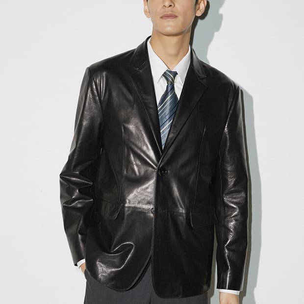 토니웩 19SS port Leather Blazer 베지터블 램 래더 L