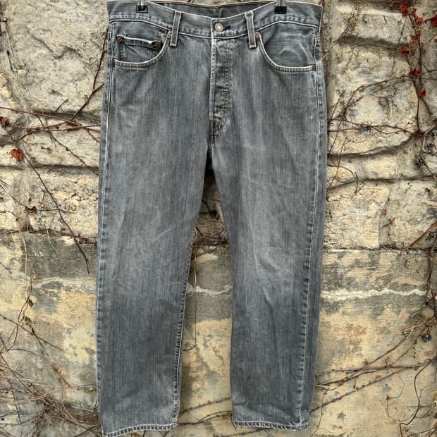 00s 리바이스 빈티지 501 블랙 데님 팬츠 34