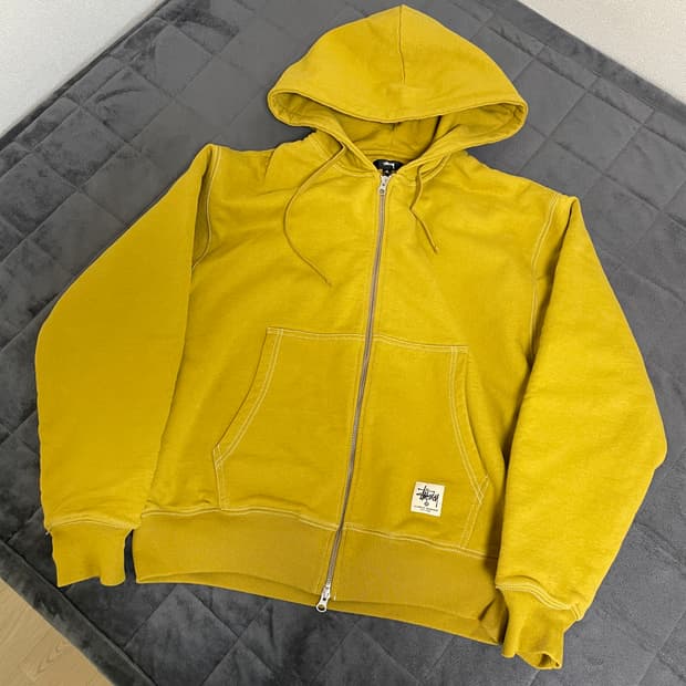 스투시 더블 페이스 라벨 후드집업 S