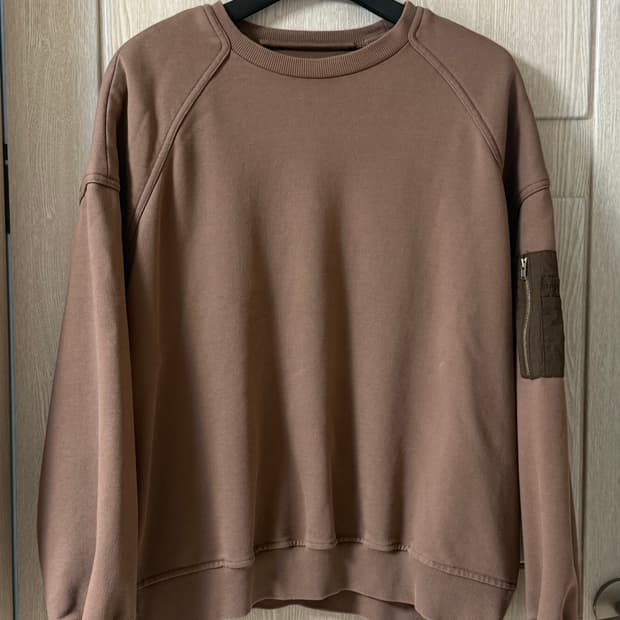 준지 루즈핏 MA-1 사이드지퍼 맨투맨 S. (새상품급)