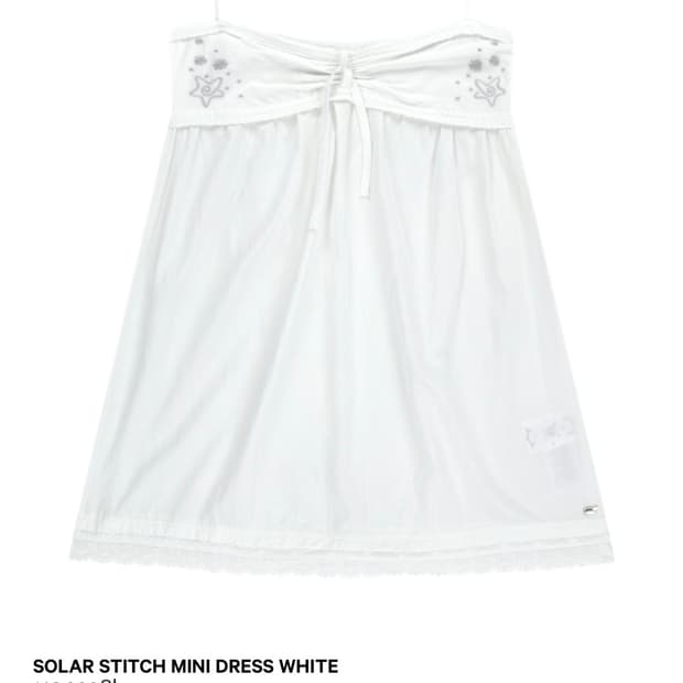 코이세이오 SOLAR STITCH MINI DRESS WHITE