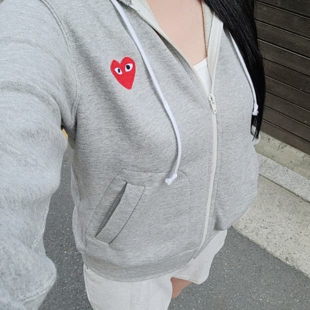 일본 정품 꼼데가르송 후드집업 xs