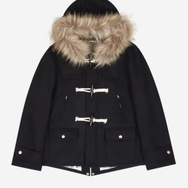 사파리스팟 레기온 모터스 클럽 페이크 퍼 더플 코트 블랙