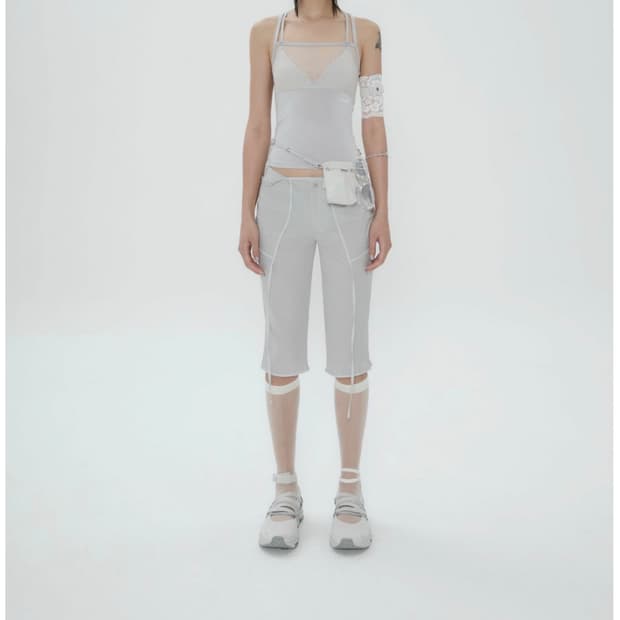 오호스 카프리 팬츠 Strap Trimming capri Pants