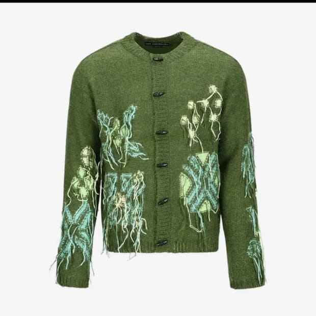 앤더슨벨  마카롱 인타르시아 가디건 카키