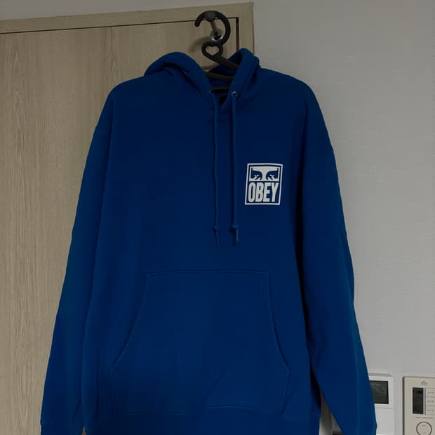 오베이 블루 후드티
