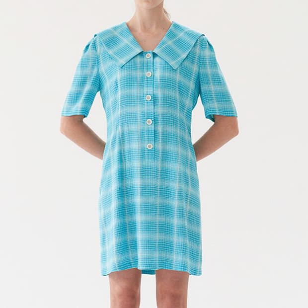 스프링크로커스(springcrocus) 체크원피스 55-66 새상품