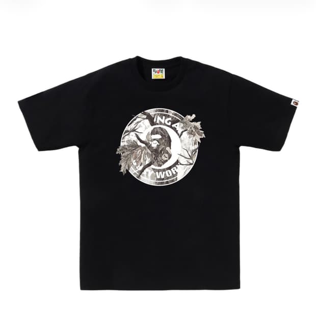 베이프 트리 엣지 카모 비지 웍스 티셔츠 블랙