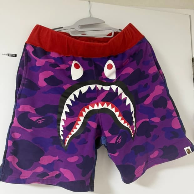 베이프 BAPE 샤크 반바지 M 보라 카모