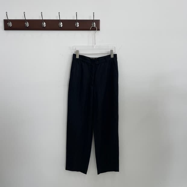 펜디 FF 주카 블랙 와이드 린넨 바지 팬츠